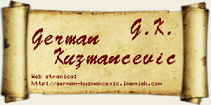 German Kuzmančević vizit kartica
